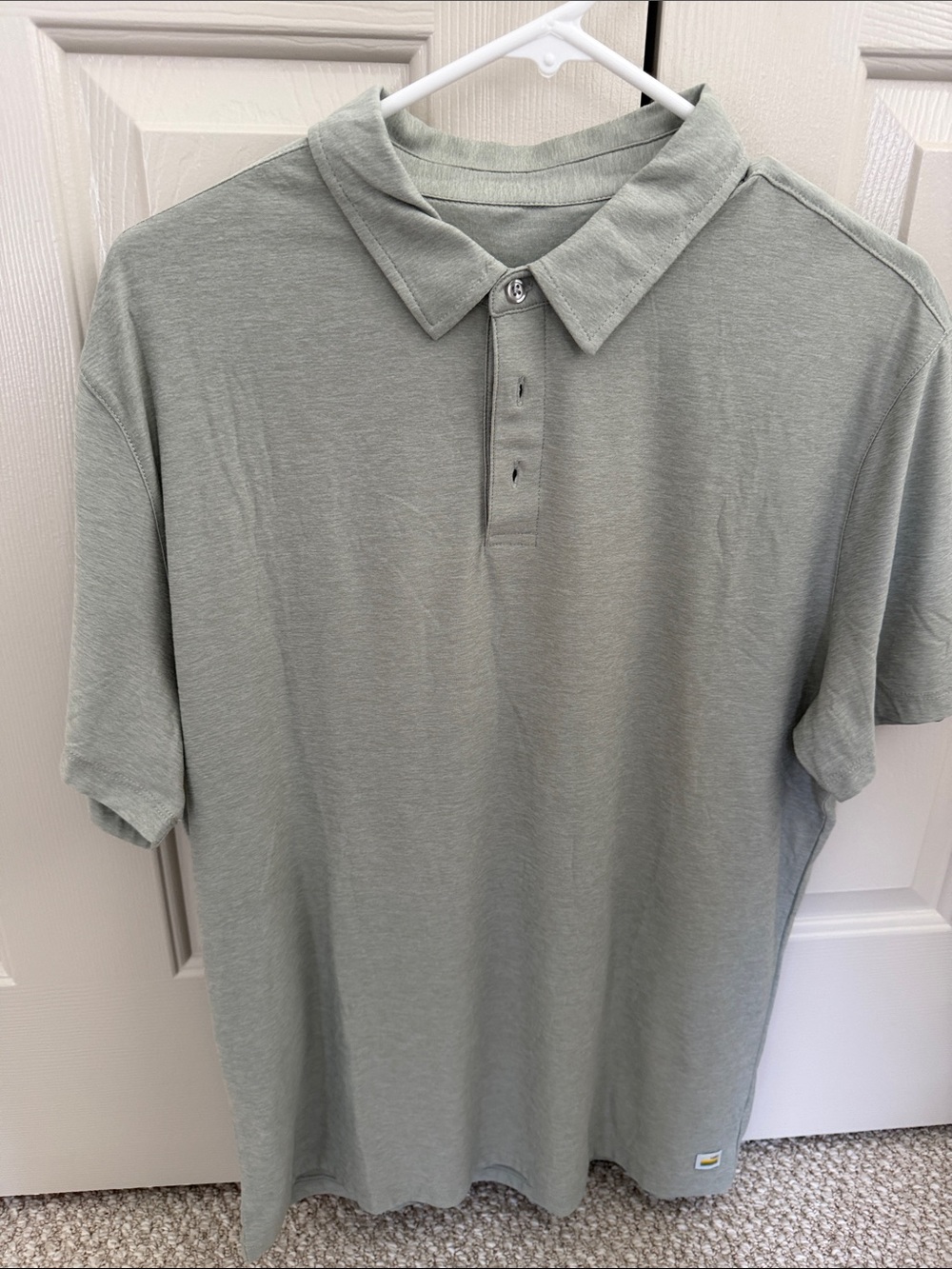 Vuori Sage Heather Green Polo Shirt - Rare Color NWOT